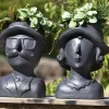 Blumentopf Kopf Madam and Sir Höhe 38 cm