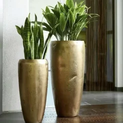 Bodenvase Adam gold crashed Höhe 105 cm