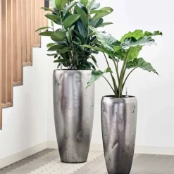 Bodenvase Adam silber Höhe 105 cm