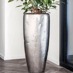 Bodenvase Adam silber Höhe 105 cm