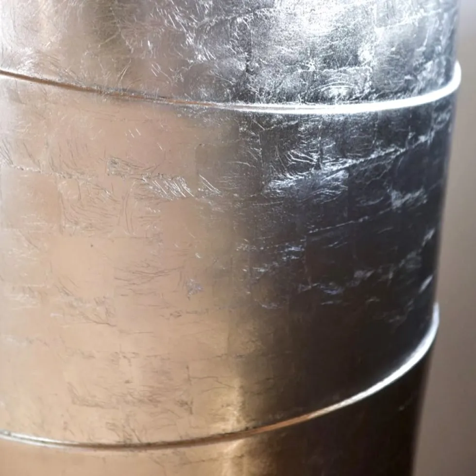 Bodenvase Camille Hochglanz silber Höhe 80 cm
