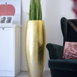 Bodenvase Cara Hochglanz gold