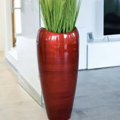 Bodenvase Caroline Hochglanz rot Höhe 81cm / 100 cm