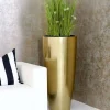 Bodenvase Cecile Hochglanz gold metallic Höhe 80 cm