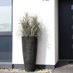 Bodenvase Cecile Steinoptik anthrazit Höhe 100 cm