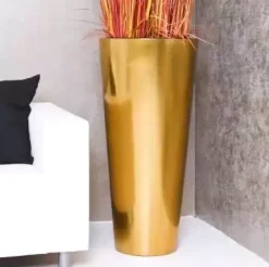 Bodenvase Ciara Hochglanz gold metallic