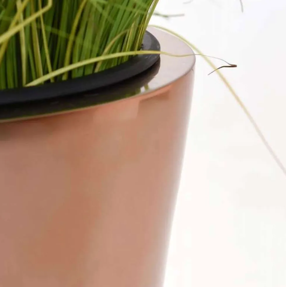 Bodenvase Ciara Hochglanz rosegold metallic