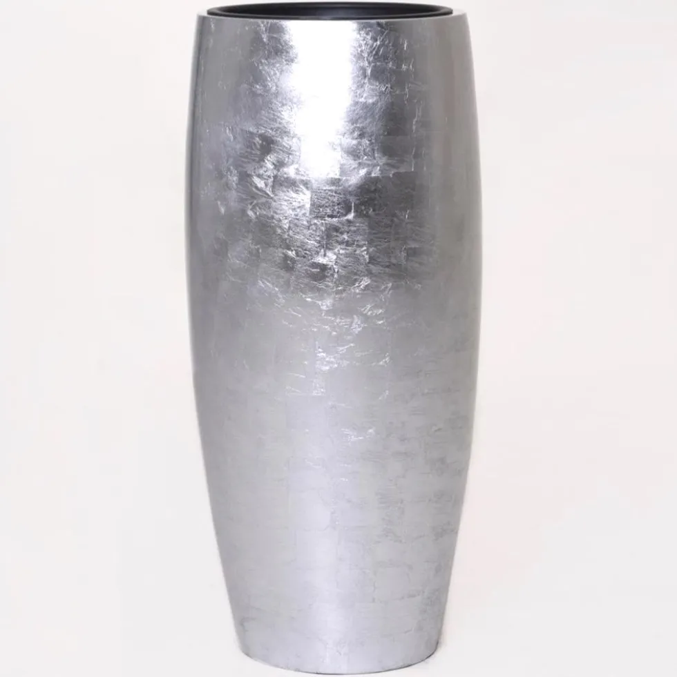 Bodenvase Clara silber Hochglanz Höhe 80 cm
