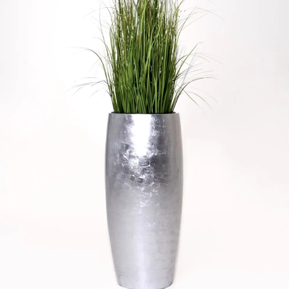 Bodenvase Clara silber Hochglanz Höhe 80 cm