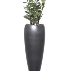 Bodenvase Clothilde silber anthrazit seidenmatt Höhe 81 cm