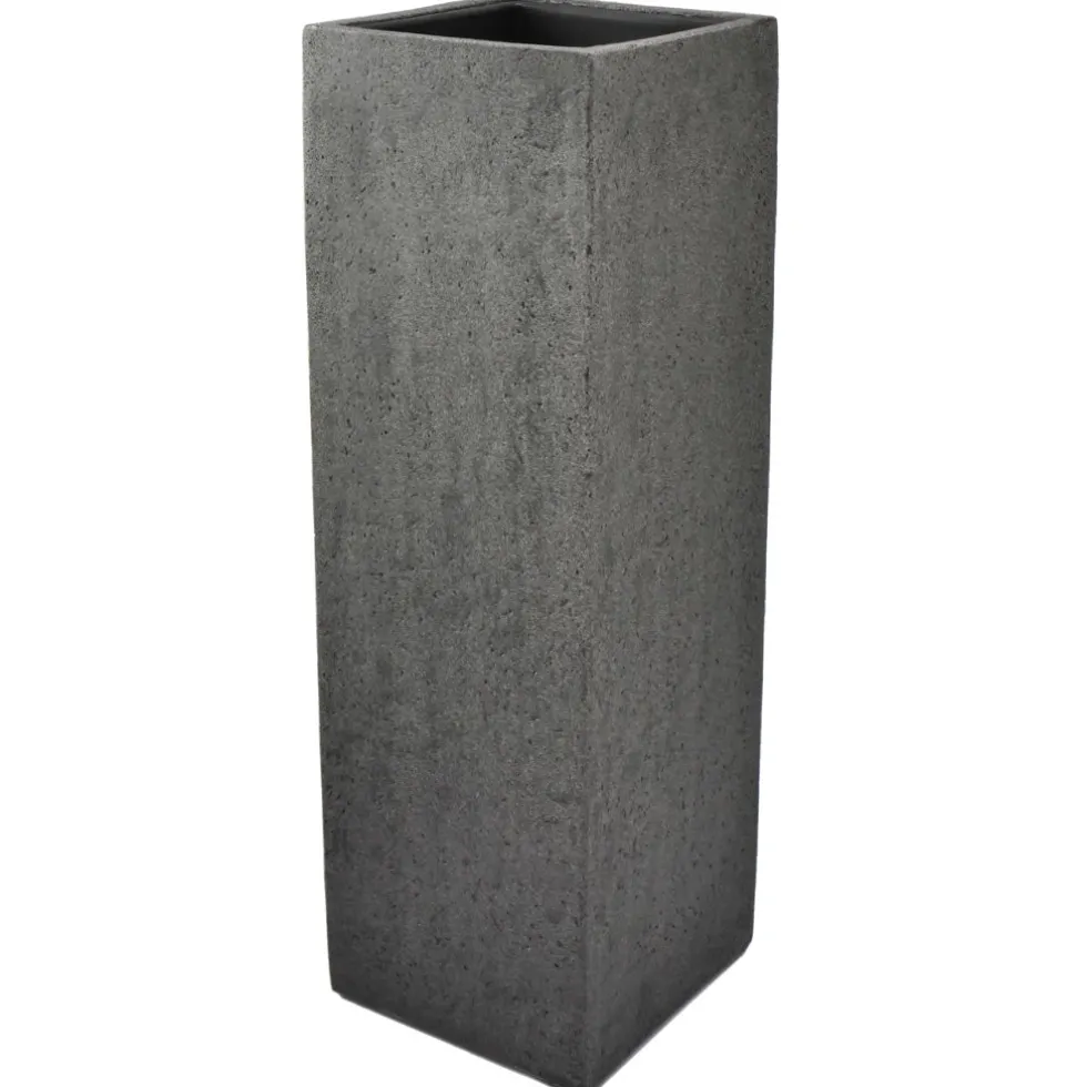 Bodenvase Dekosäule groß steingrau Aria Höhe 97 cm