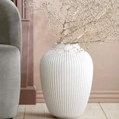 Bodenvase Hammershoi Kähler weiß Höhe 50 cm