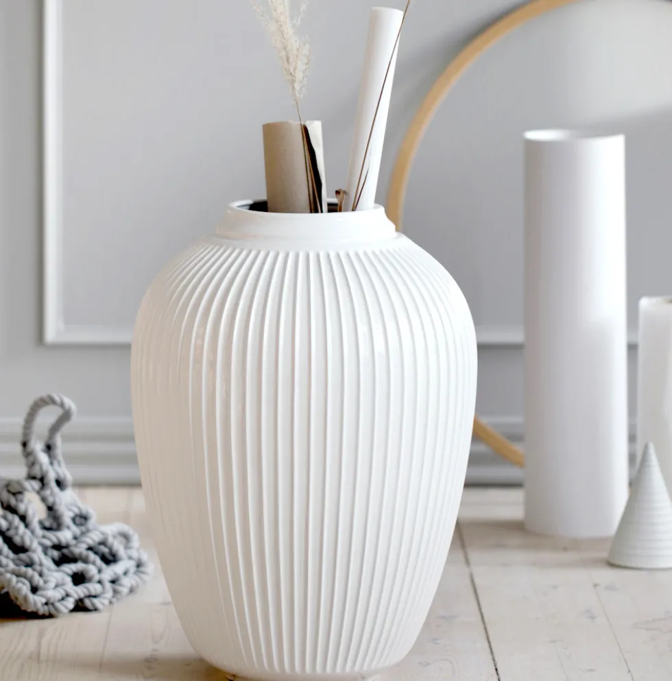 Bodenvase Hammershoi Kähler weiß Höhe 50 cm