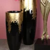 Bodenvase schwarz gold Konus Casablanca