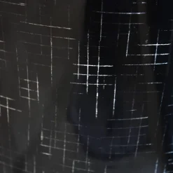 Bodenvase schwarz mit silbernem Karo Hochglanz Cosima Höhe 100 cm
