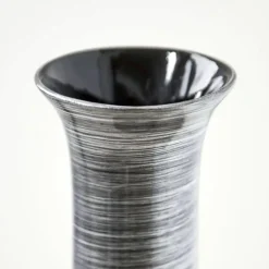 Bodenvase schwarz silber Hochglanz Anna