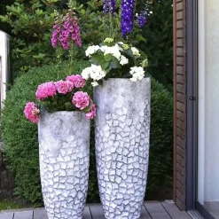 Bodenvase Soma grau Betonoptik