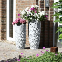 Bodenvase Soma grau Betonoptik