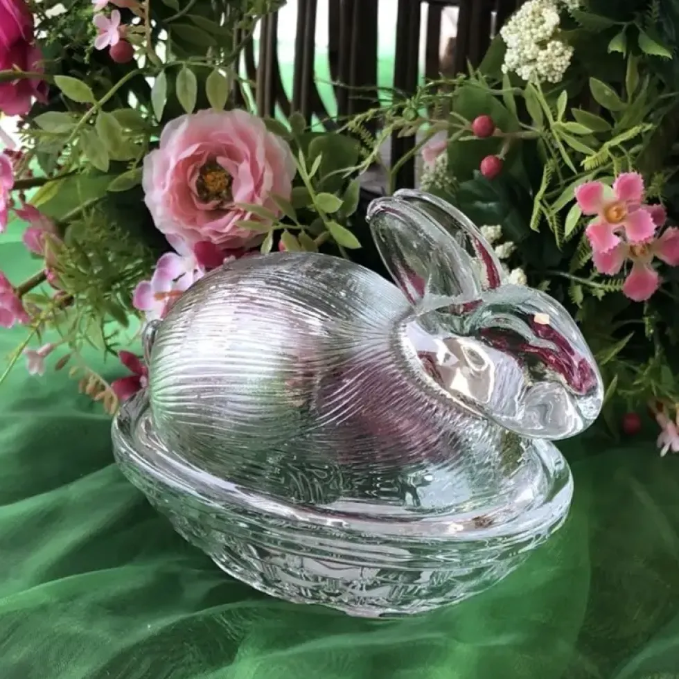 Bonboniere Glas Hase Felizia Kaheku Höhe 8 cm
