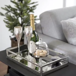 Bonboniere Glas mit Platinrand LEOS Edzard D 11 cm