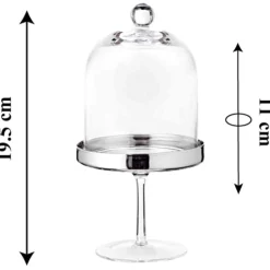 Bonboniere Glas mit Platinrand LEOS Edzard D 11 cm