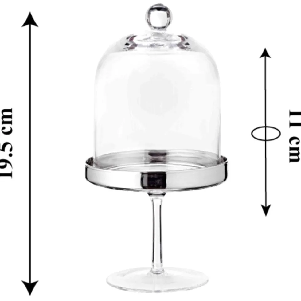 Bonboniere Glas mit Platinrand LEOS Edzard D 11 cm