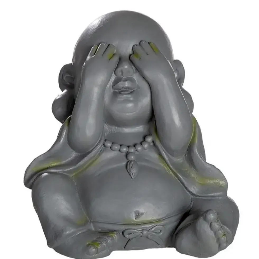 Buddha Figur Garten 3er Set Nicht sehen Nicht hören Nicht sprechen