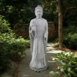 Buddha Figur groß Java grau Höhe 150 cm