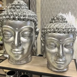 Buddha Kopf silber