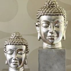 Buddha Kopf silber