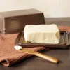 Butterdose Porzellan ASA FormArt braun 15,3 x 11,6 cm