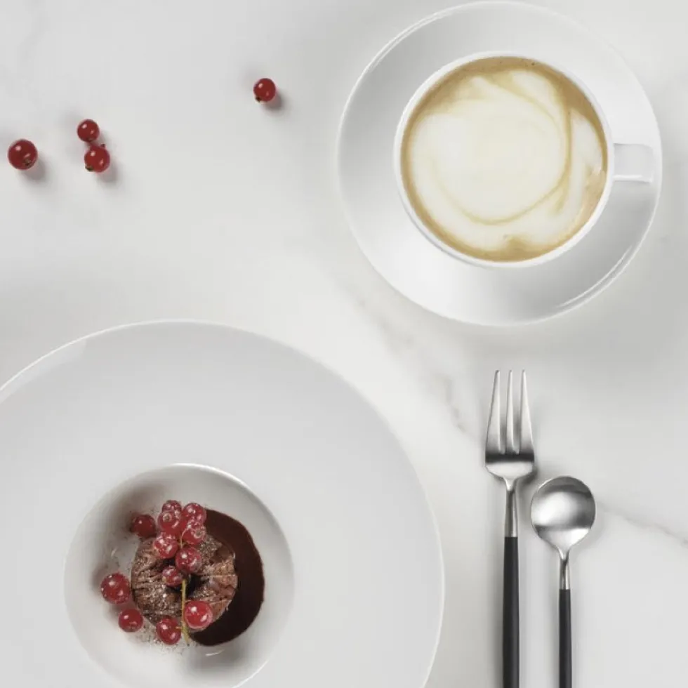 Cappuccino Tasse | Espressotasse mit Untertasse weiß ASA à table