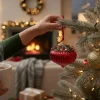 Christbaumschmuck Glaszwiebel Werner Voß rot Durchmesser 10 cm