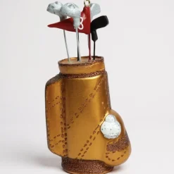 Christbaumschmuck Golftasche braun 14 cm