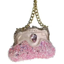 Christbaumschmuck Handtasche mit Strass pink Werner Voß