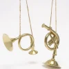 Christbaumschmuck Jagdhorn messing 2er Set