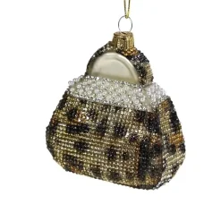 Christbaumschmuck Leopardenmuster Handtasche mit Strass Werner Voß