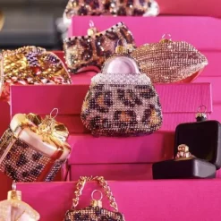 Christbaumschmuck Leopardenmuster Handtasche mit Strass Werner Voß