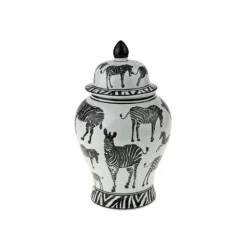 Deckelvase Zebra Werner Voß Höhe 34 cm