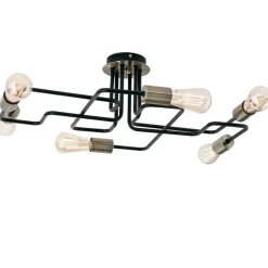 Deckenleuchte industrial JOLE 6-flammig L 58 cm