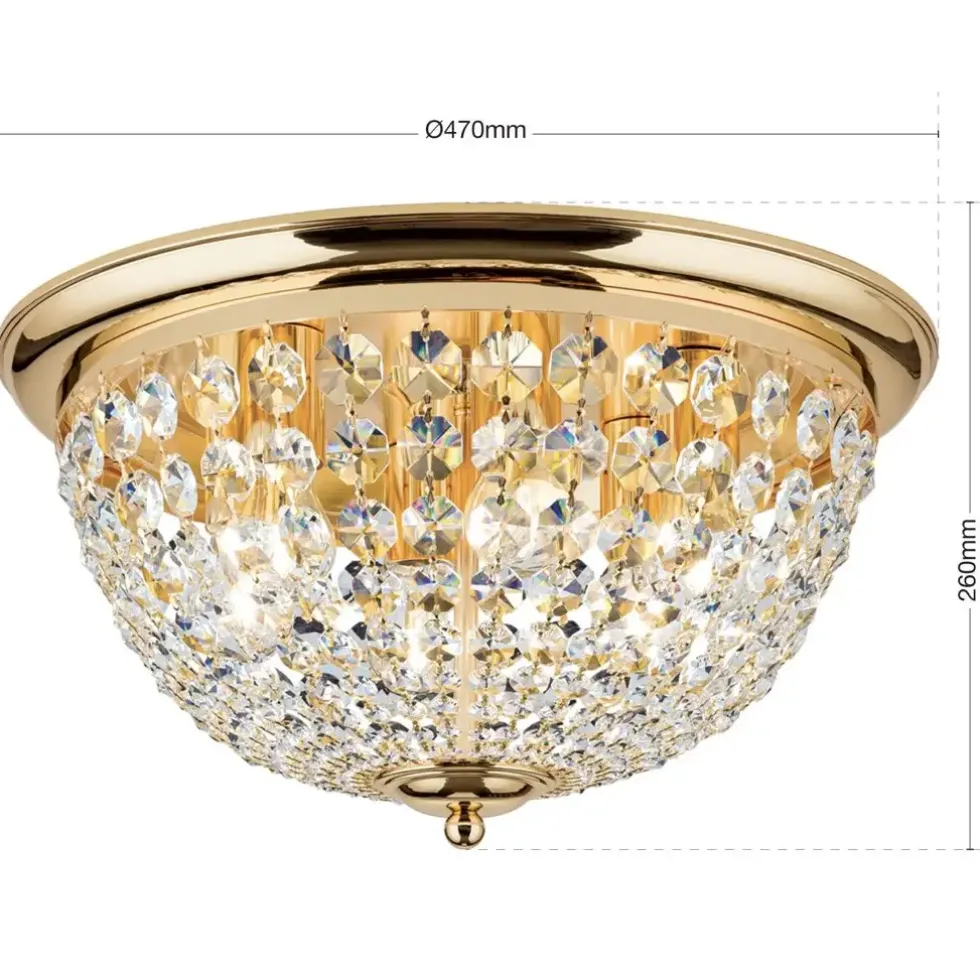 Deckenleuchte Kronleuchter modern gold CESTINO