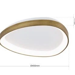 Deckenleuchte rund 45 cm CLÉA messing antik