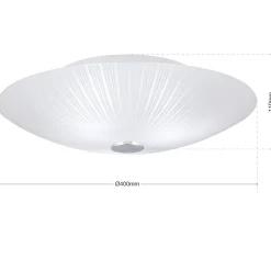 Deckenleuchte rund weiß Elina 40 cm