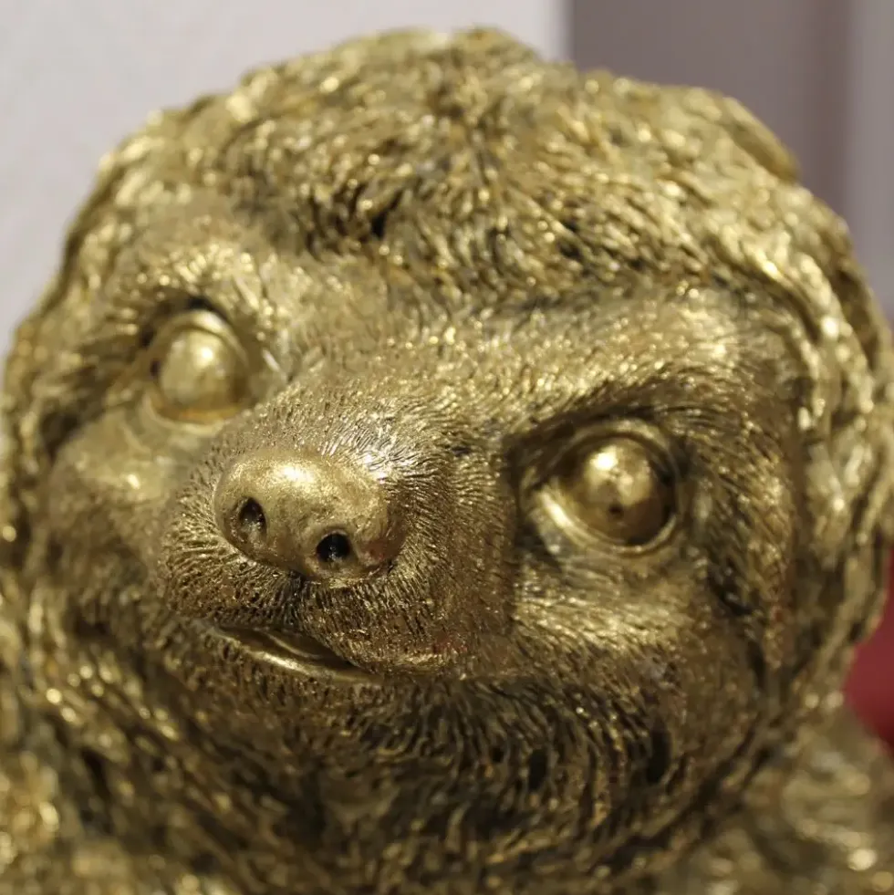 Deko Figur Faultier Flash gold Werner Voß Höhe 28 cm