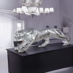Deko Figur Gepard silber