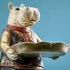 Deko Figur Hippo Bruce mit Schale Werner Voß Höhe 29 cm
