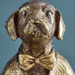 Deko Figur Hund mit Fliege Kartenhalter Werner Voß Höhe 28 cm