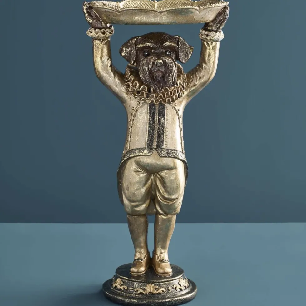 Deko Figur Hund mit Frack Kartenhalter Werner Voß Höhe 31 cm