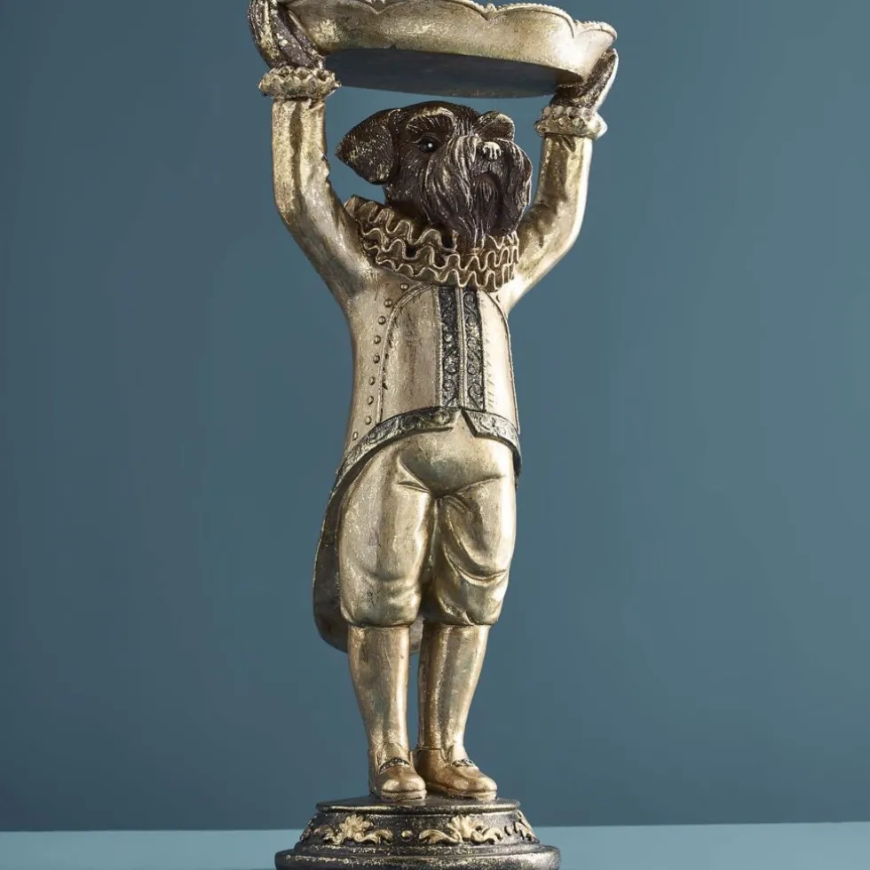 Deko Figur Hund mit Frack Kartenhalter Werner Voß Höhe 31 cm