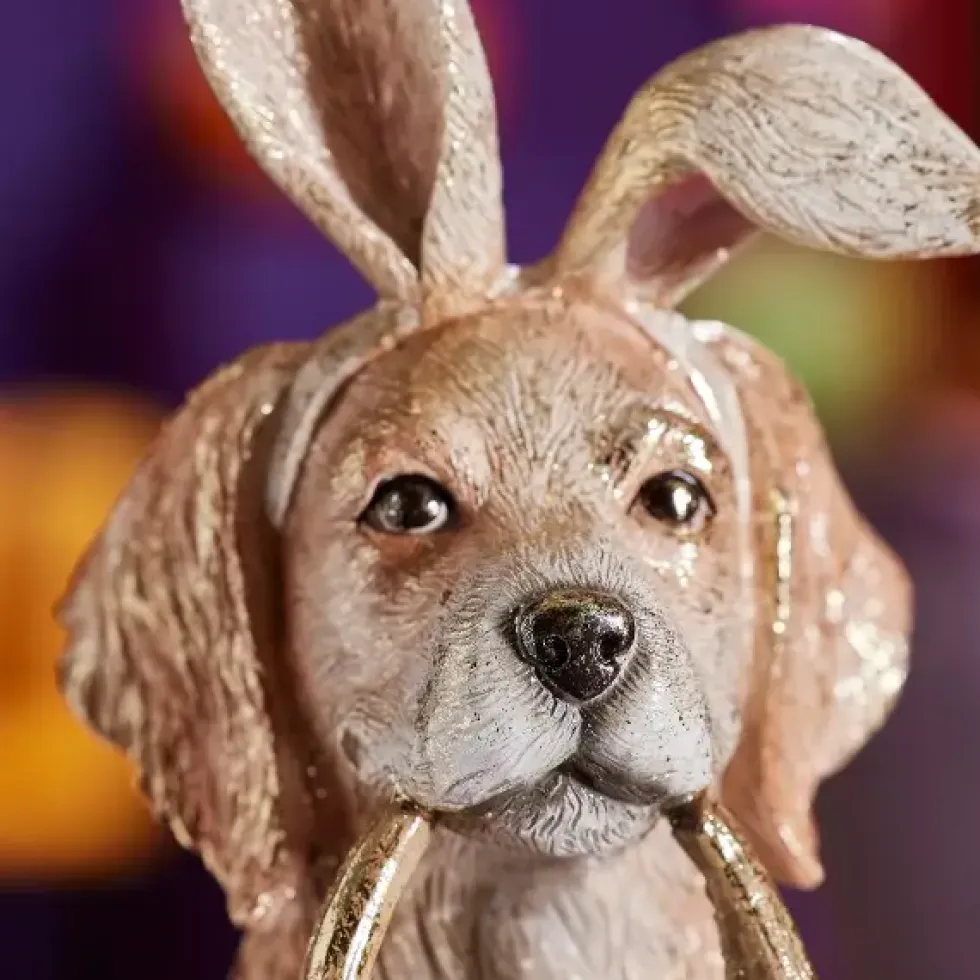 Deko Figur Hund mit Korb Werner Voß Höhe 35 cm